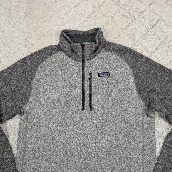 Patagonia Jacket Mens XL Gray Forge Nickel Better Sweater ¼ Zip Fleece Logo - Picture 2 of 9